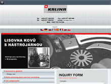 Tablet Screenshot of kalinaindustries.com